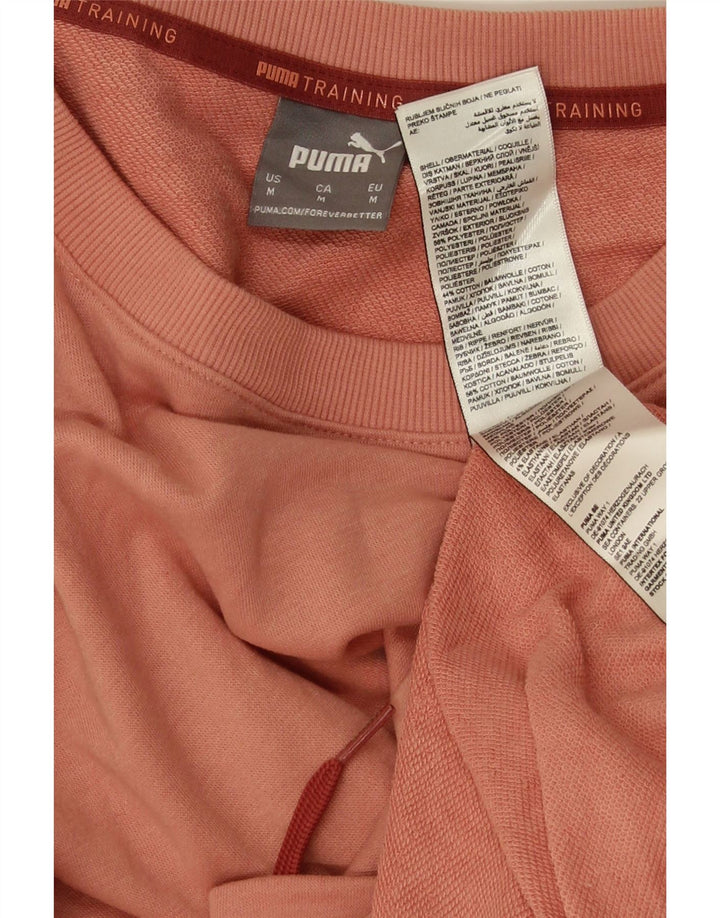 Felpa corta oversize da donna Puma UK 14 Poliestere arancione medio