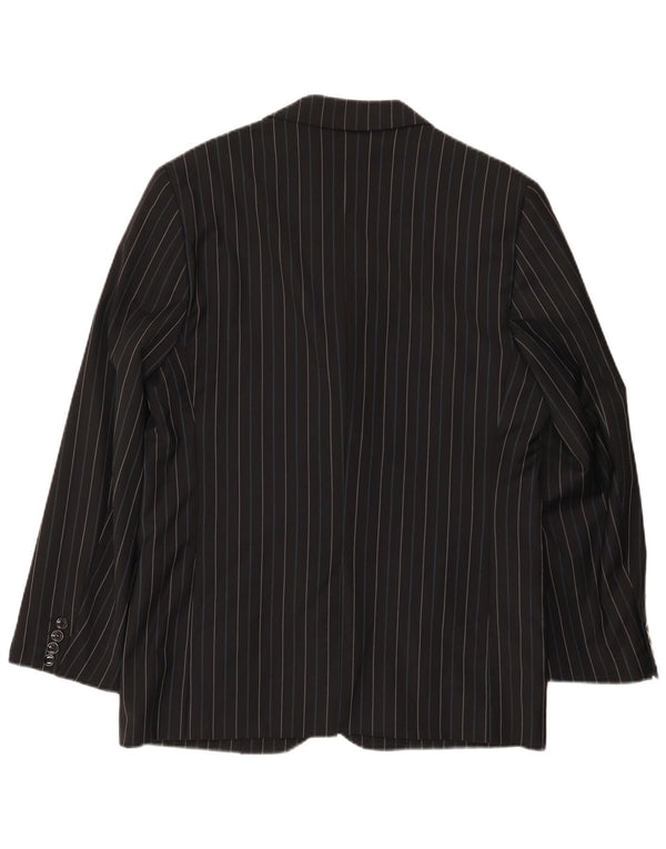 Giacca blazer da uomo a 3 bottoni Peter & Sons IT 54 2XL Lana a righe nere
