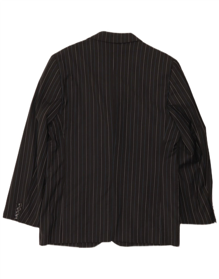 Giacca blazer da uomo a 3 bottoni Peter & Sons IT 54 2XL Lana a righe nere