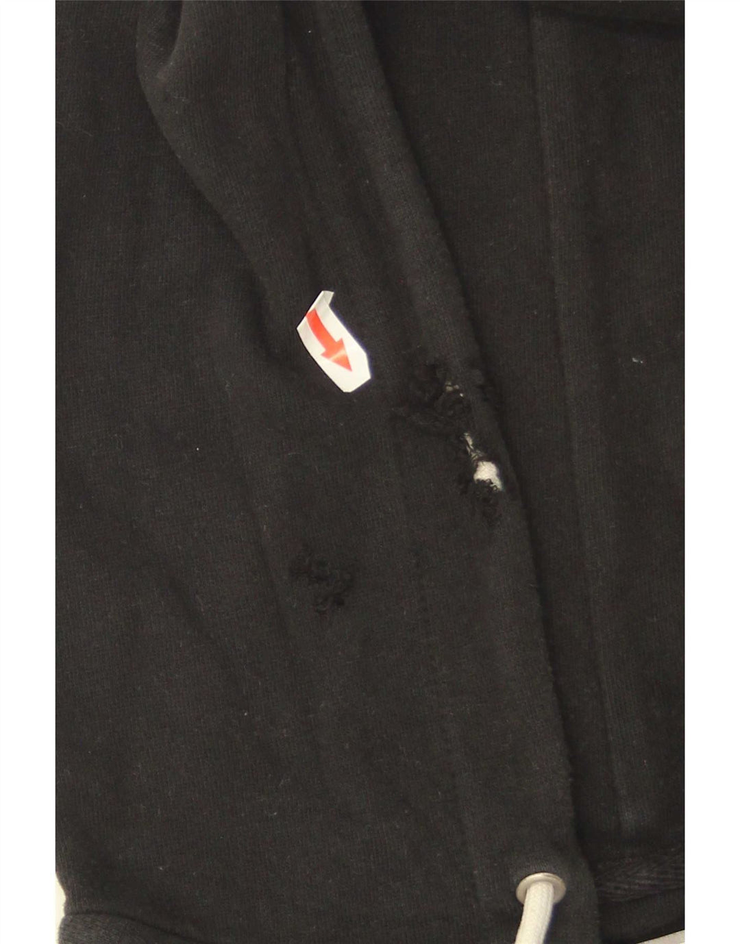 Maglione con cappuccio e zip grafica da uomo Gap in cotone nero medio