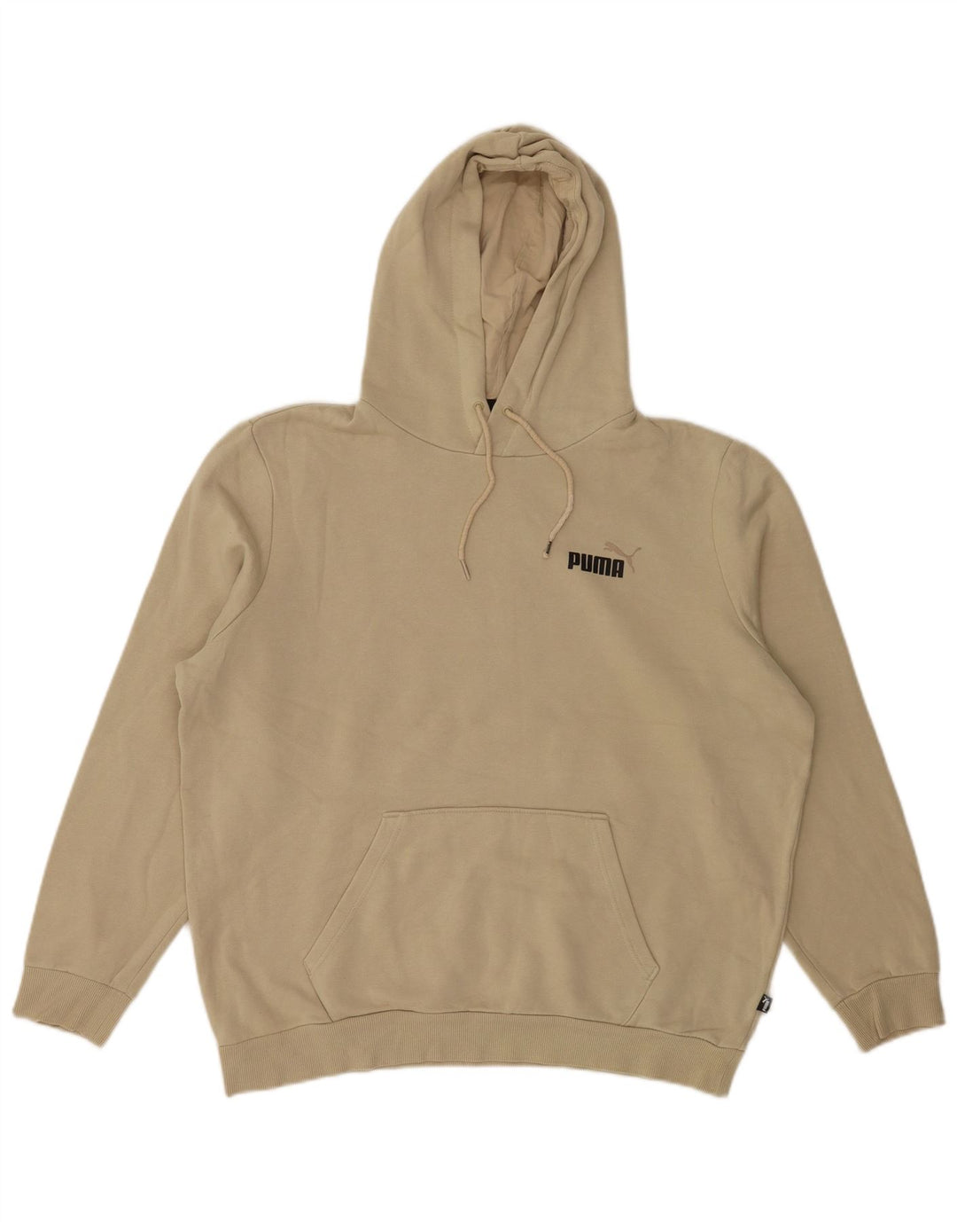 Felpa con cappuccio da uomo Puma Large in cotone beige