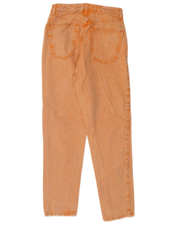 Topshop Womens Mom High Rise Tapered Jeans W26 L27 Orange