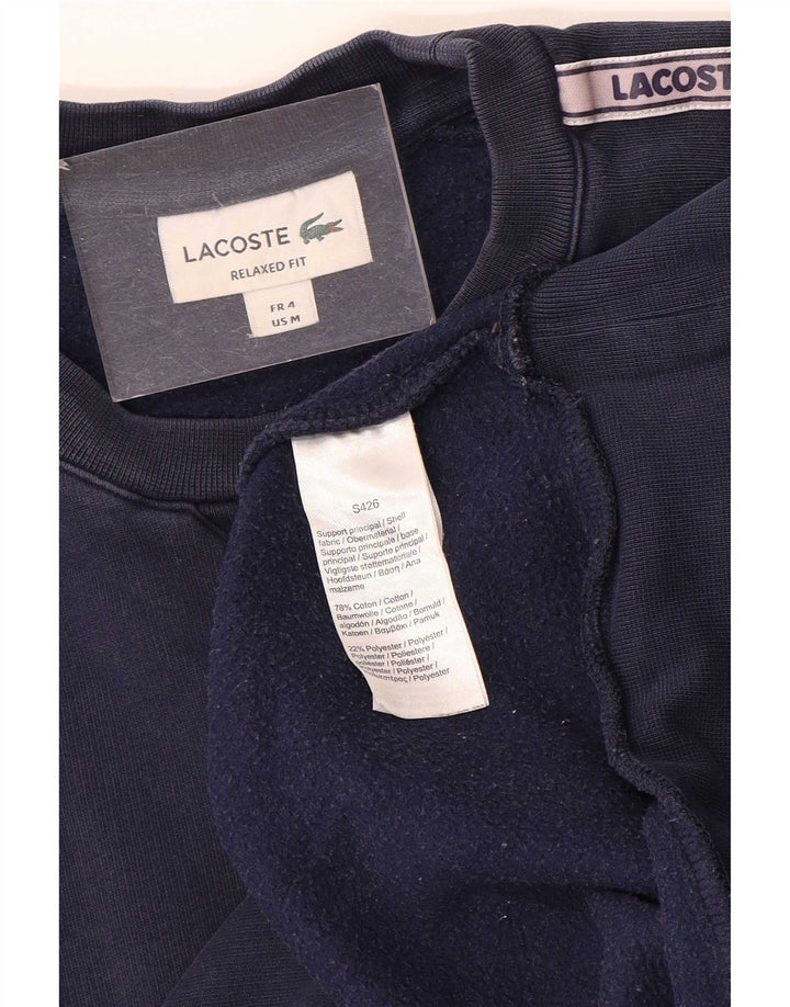 Felpa grafica da uomo Lacoste, taglia 4, colore medio blu navy