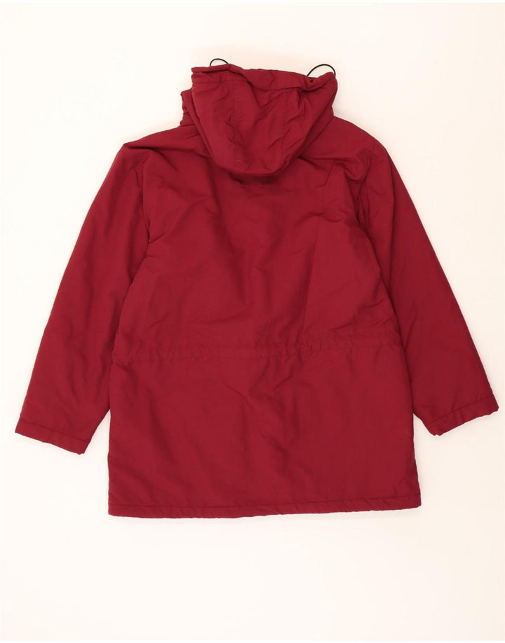 LANDS END Womens Regular Fit Windbreaker Coat UK 14/16 Large Burgundy Vintage Lands End and Second-Hand Lands End from Messina Hembry 