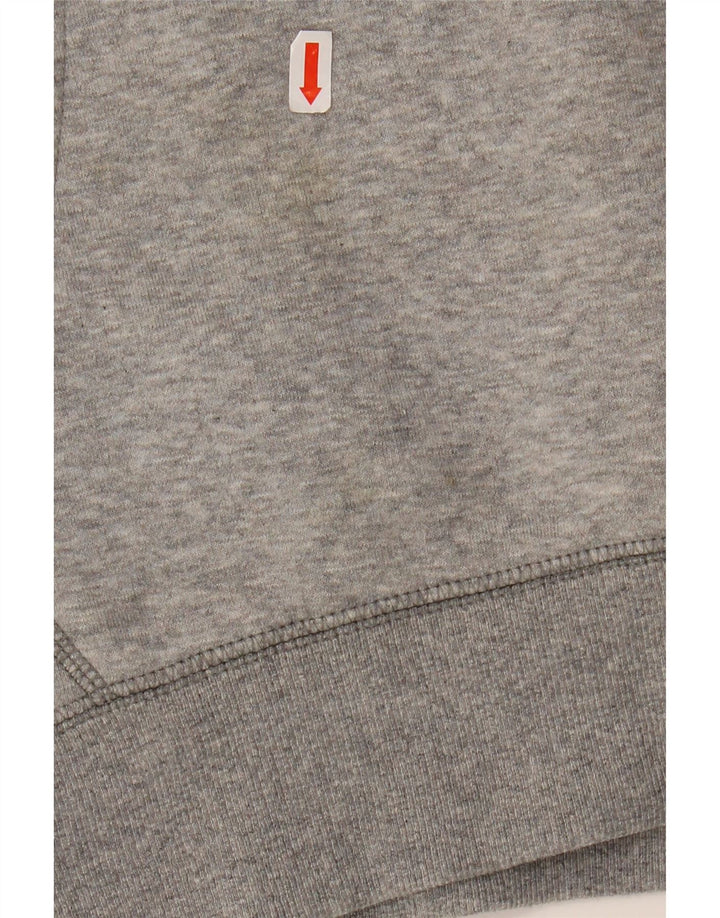 JACK WILLS Mens Graphic Hoodie Jumper Small Grey Cotton