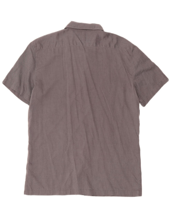 Camicia Trussardi Uomo Manica Corta XL Cotone Spinato Grigio