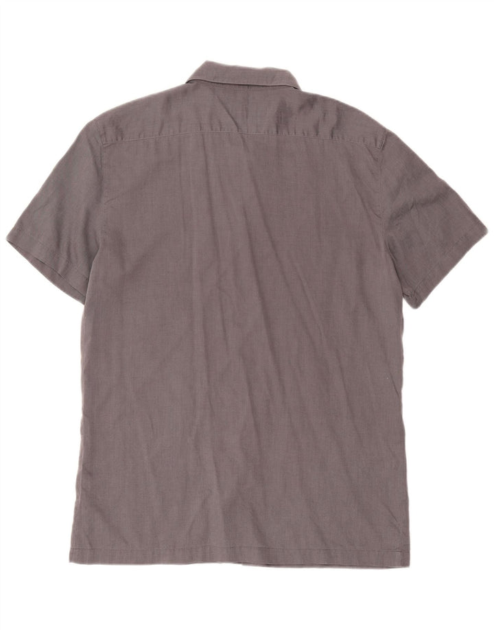 Camicia Trussardi Uomo Manica Corta XL Cotone Spinato Grigio