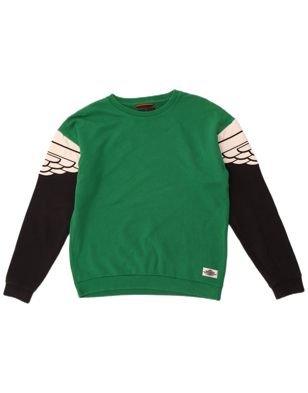 Felpa Jordan da uomo, piccola, in cotone color block verde