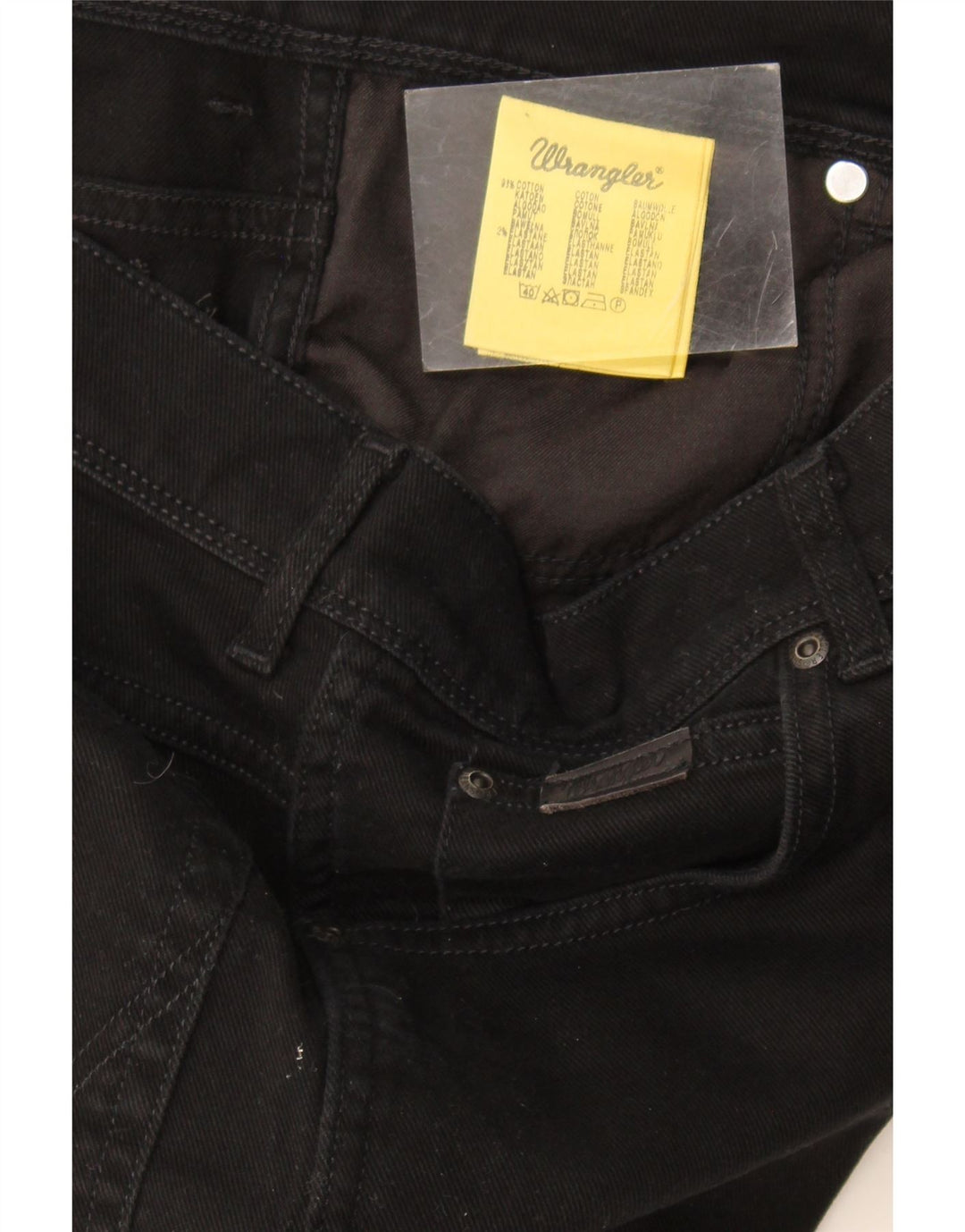 Jeans dritti da uomo Wrangler W33 L31 cotone nero