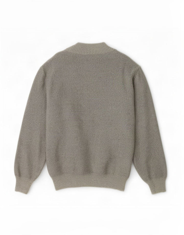 Maglione Marek da uomo con scollo a V grigio medio a righe