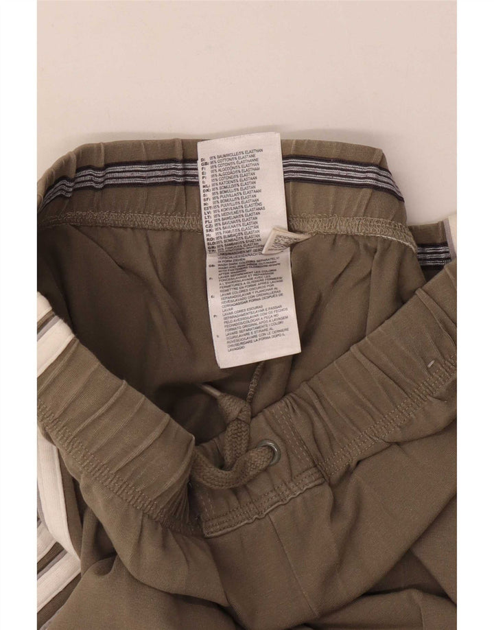 Pantaloni della tuta da donna Adidas UK 12 cotone kaki medio