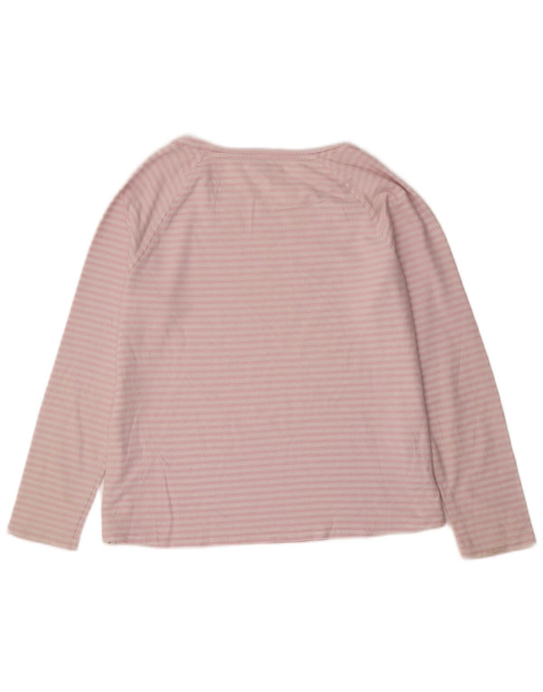 Joules Top da donna a maniche lunghe UK 16 Cotone a righe grandi rosa
