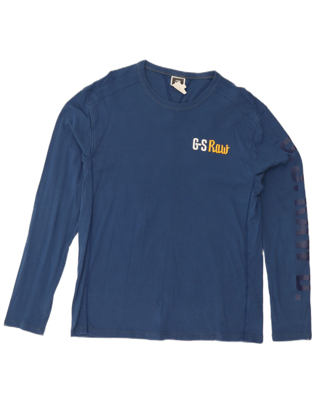 Top grafico da uomo G-STAR manica lunga 3XL cotone blu