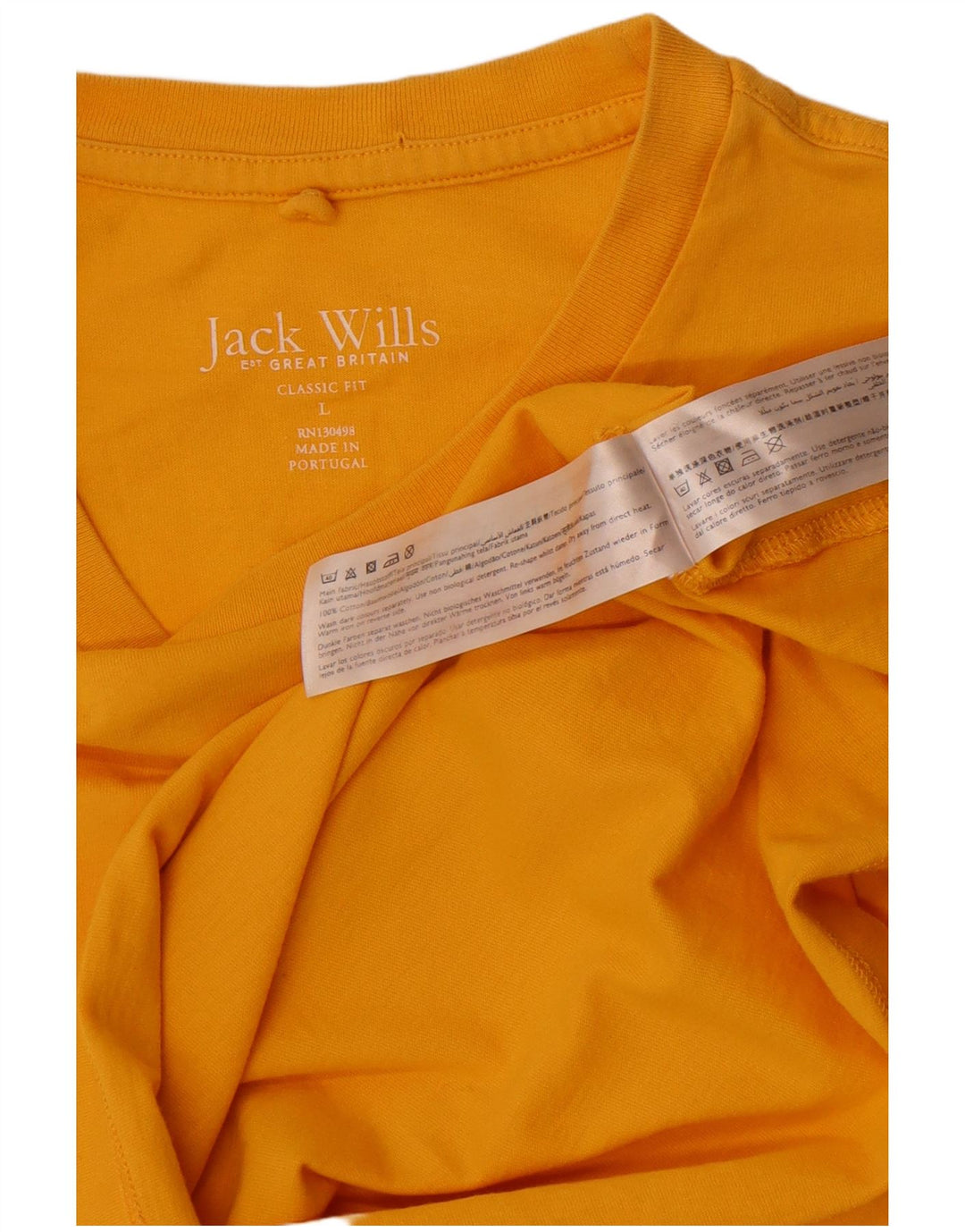 T-shirt da uomo Jack Wills Top grande in cotone giallo