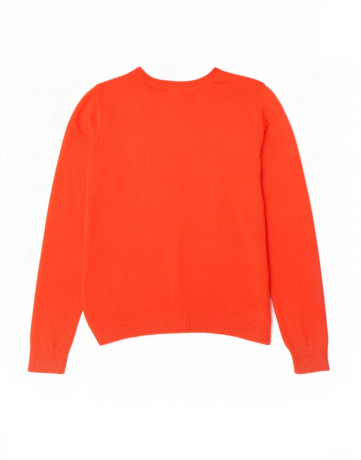 Maglione maglione con scollo a barca da donna Marks & Spencer UK 12 Acrilico arancione medio