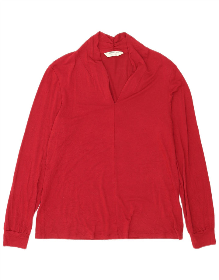 Top oversize da donna Tchibo a maniche lunghe EU 36/38 piccolo rosso viscosa