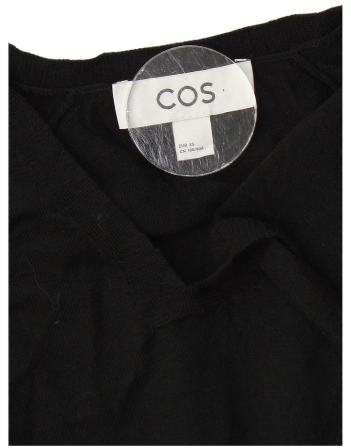 Maglione maglione oversize con scollo a V da donna Cos UK 6 XS Nero