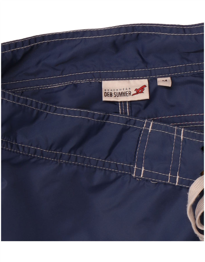 Pantaloncini da bagno da uomo VINTAGE medio blu navy