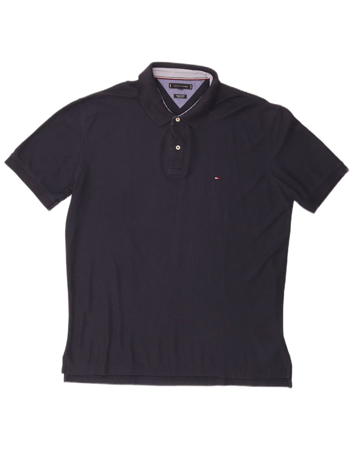 TOMMY HILFIGER Polo da uomo vestibilità regolare 3XL cotone blu navy