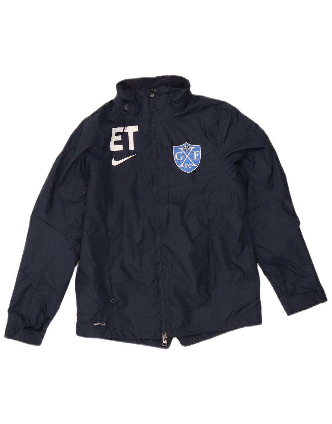Giacca antipioggia grafica Nike da ragazzo 12-13 anni Large in poliestere blu navy