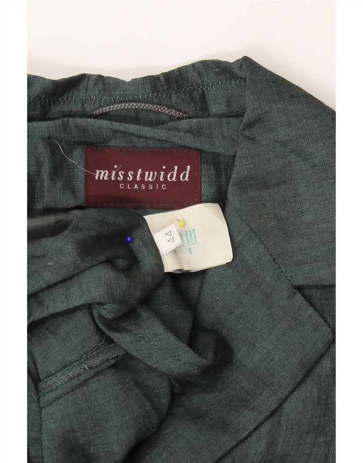 Giacca blazer da donna Misstwidd IT 44 Lino verde medio