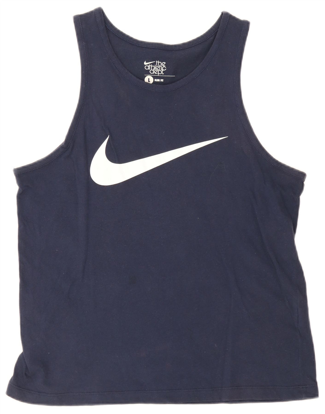 Canotta grafica Nike da uomo slim fit, grande, in cotone blu navy