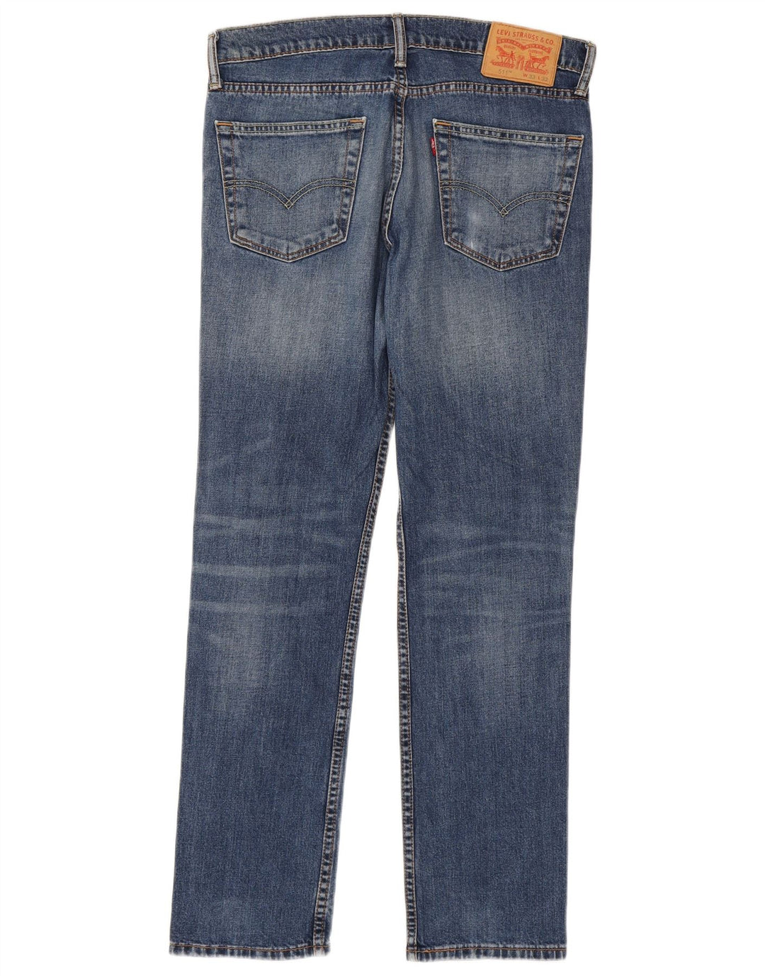 Levi's Uomo 511 Slim Jeans W33 L32 Cotone Blu
