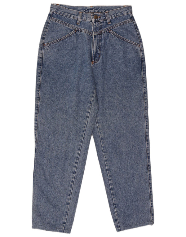 Jeans affusolati a vita alta da donna Benetton IT 44 medio W28 L27 cotone blu