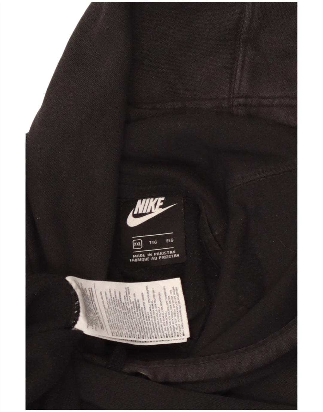 Felpa con cappuccio da uomo NIKE 2XL cotone nero