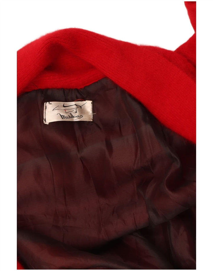 MADELEINE Womens Longline Open Cardigan Sweater UK 16 Large Red