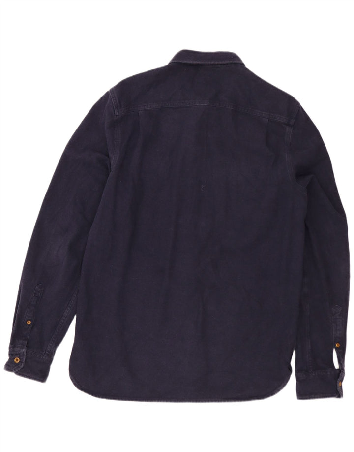 Camicia da uomo in flanella SUPERDRY grande cotone blu navy