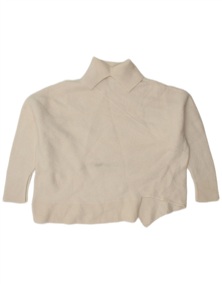 Maglione maglione oversize da donna Cos con collo alto UK 14 Lana bianca media