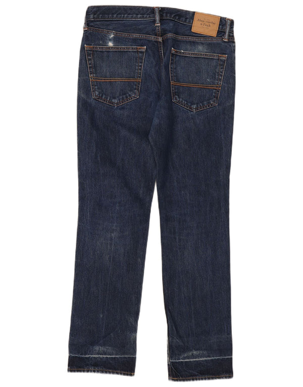 Jeans dritti da donna Abercrombie & Fitch W32 L32 in cotone blu