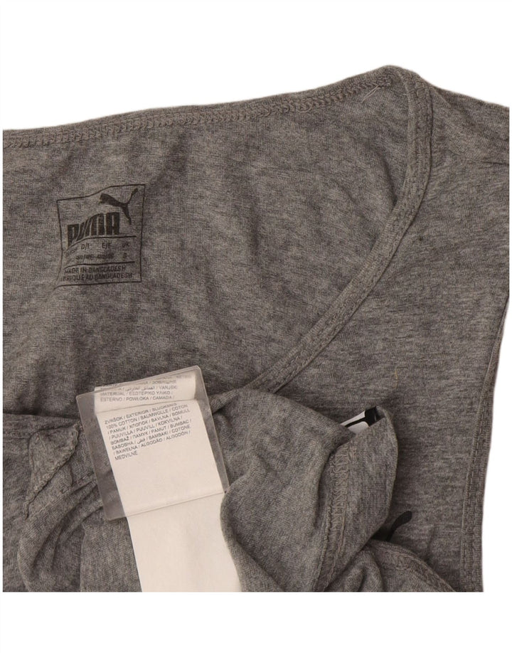 Canotta grafica da uomo Puma Small in cotone color block grigio