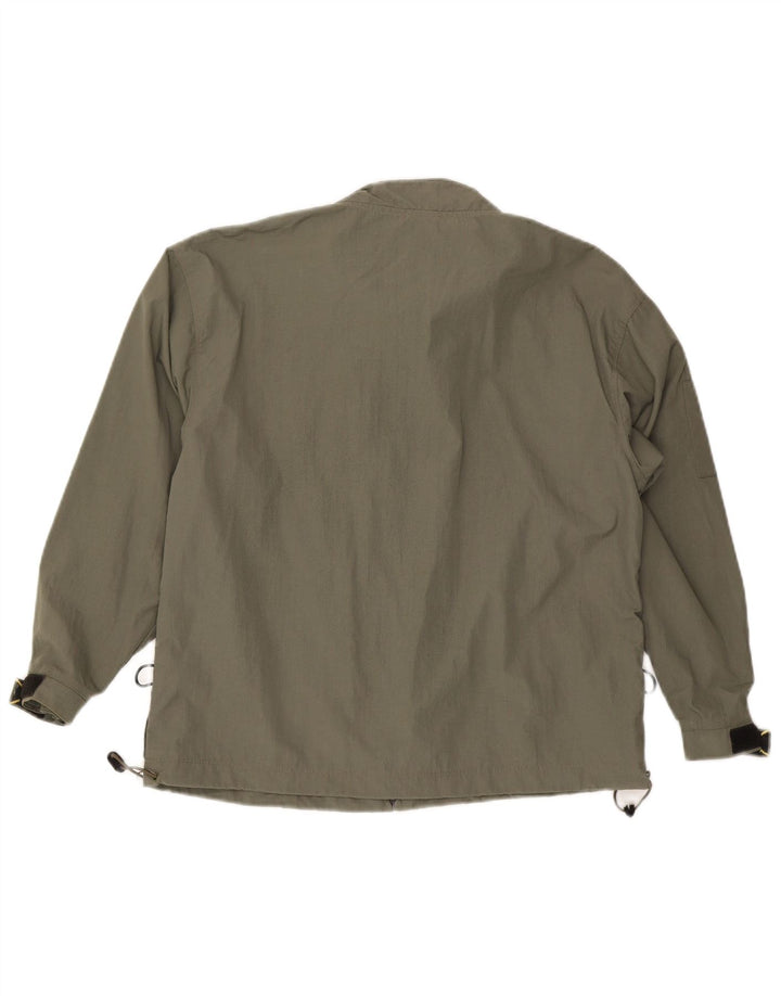 REEBOK Boys Windbreaker Jacket 11-12 Years  Khaki Nylon