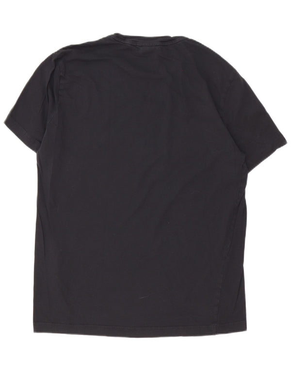 T-shirt grafica da uomo Champion Top in cotone nero medio