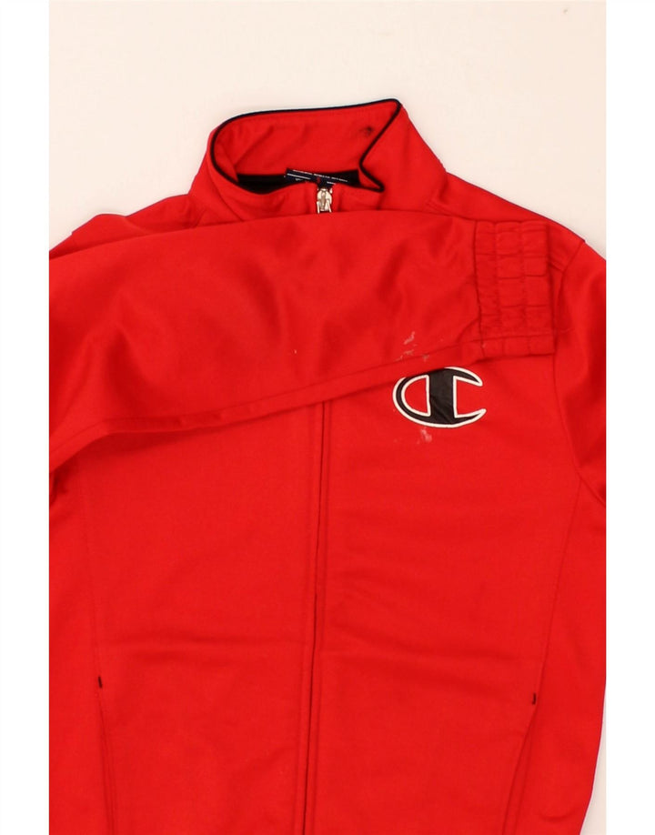 CHAMPION Boys Tracksuit Top Jacket 7-8 Years Small  Red Polyester Vintage Champion and Second-Hand Champion from Messina Hembry 