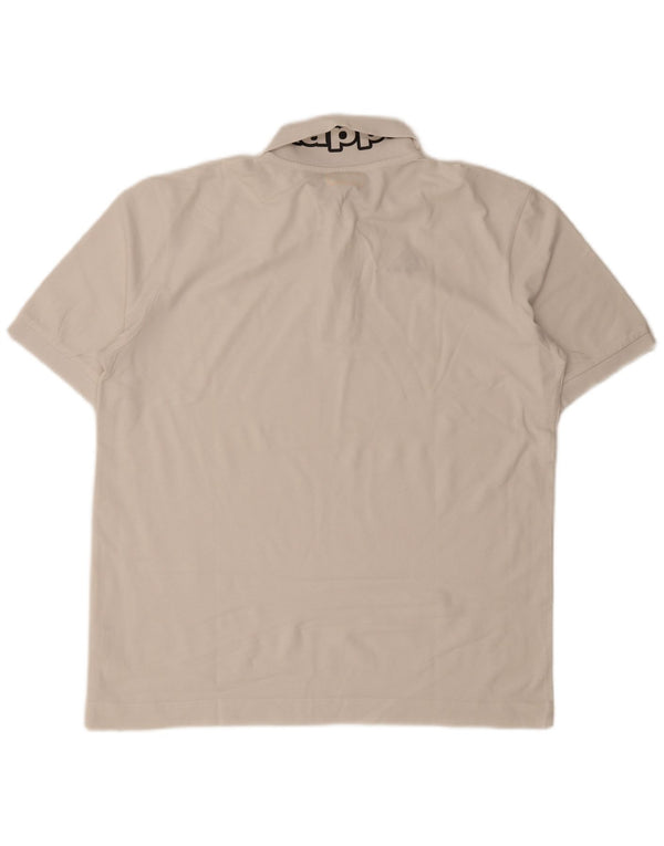 Polo grafica da uomo Kappa XL in cotone bianco