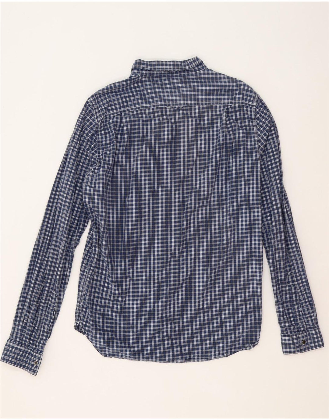 Camicia da uomo Superdry XL in cotone a quadretti blu navy