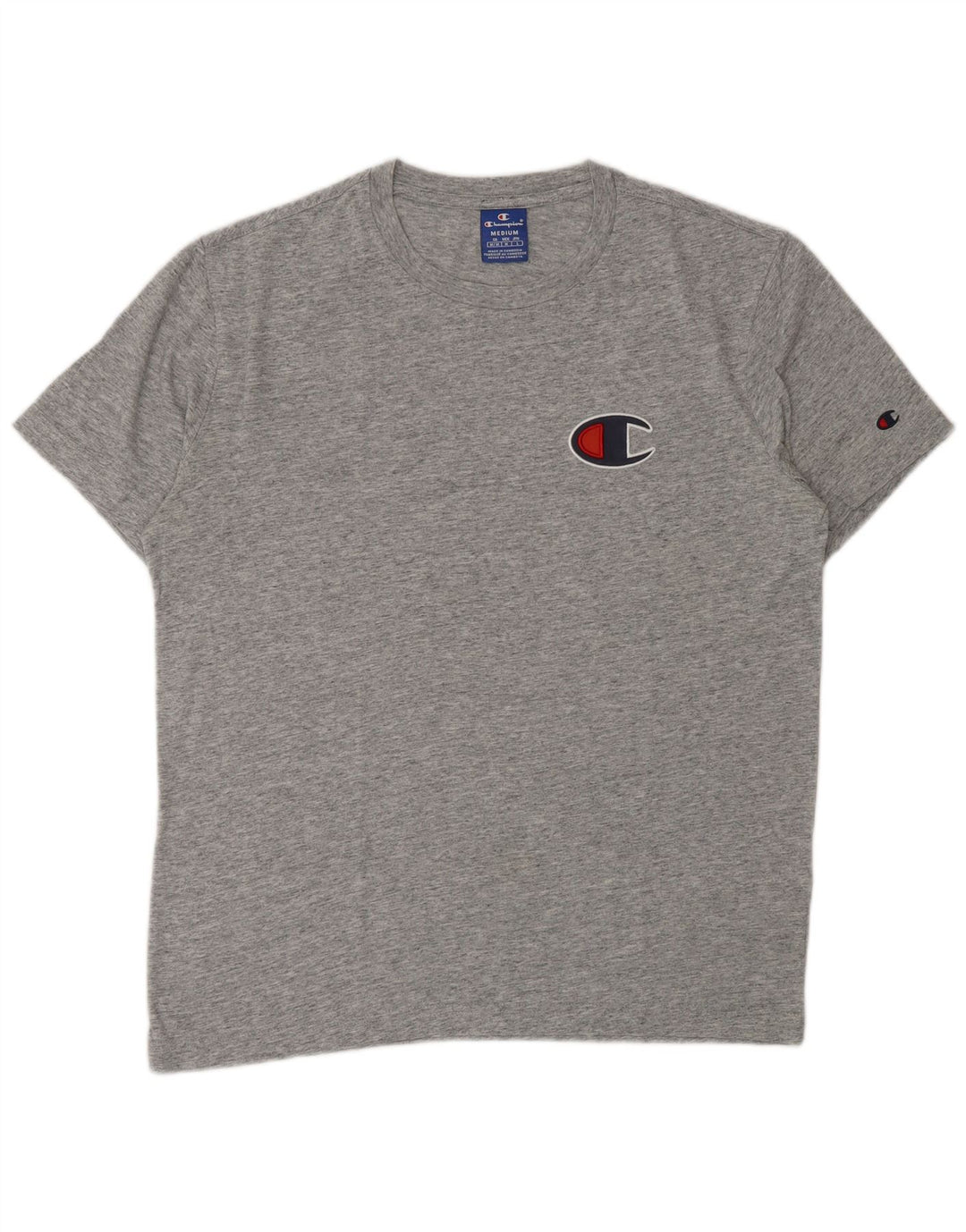 T-shirt grafica da uomo CHAMPION Top in cotone mélange grigio medio