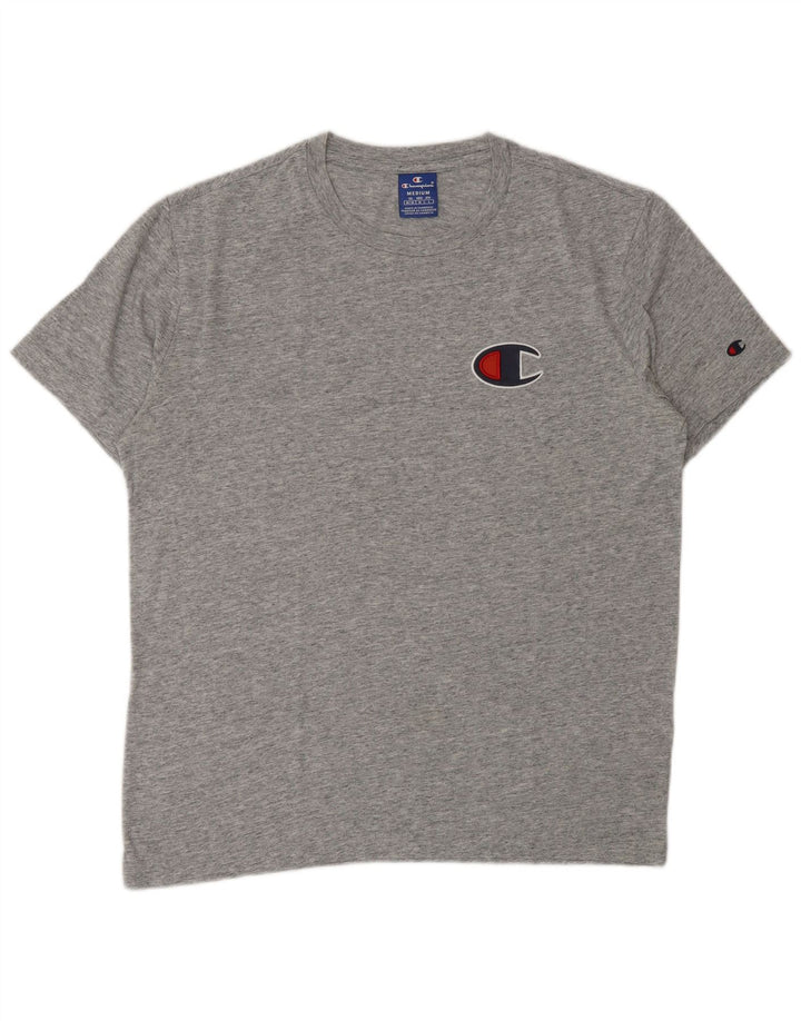 T-shirt grafica da uomo CHAMPION Top in cotone mélange grigio medio
