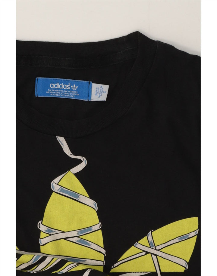 T-shirt grafica da uomo Adidas Top piccola nera