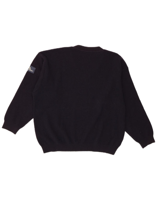 Boat House Maglione da uomo con scollo a V XL Blu navy in lana vergine