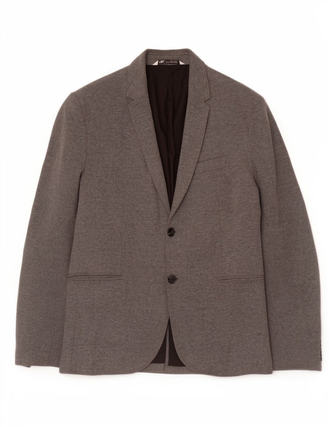 Giacca blazer da uomo a 2 bottoni Zara UK 42 XL grigia in poliestere classica