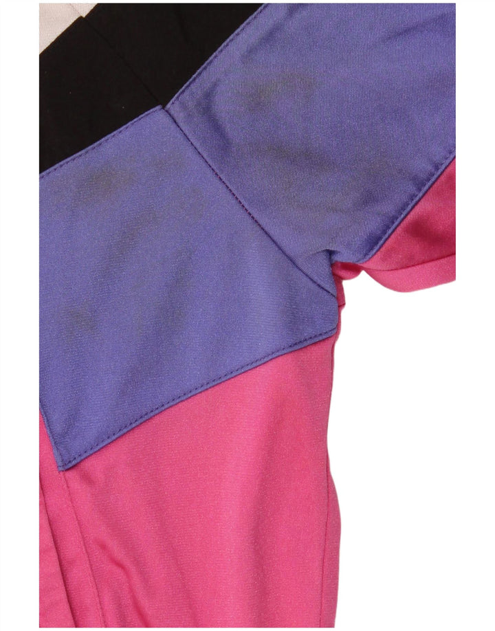 Giacca da tuta grafica ASICS da donna IT 46 Large Pink Colourblock