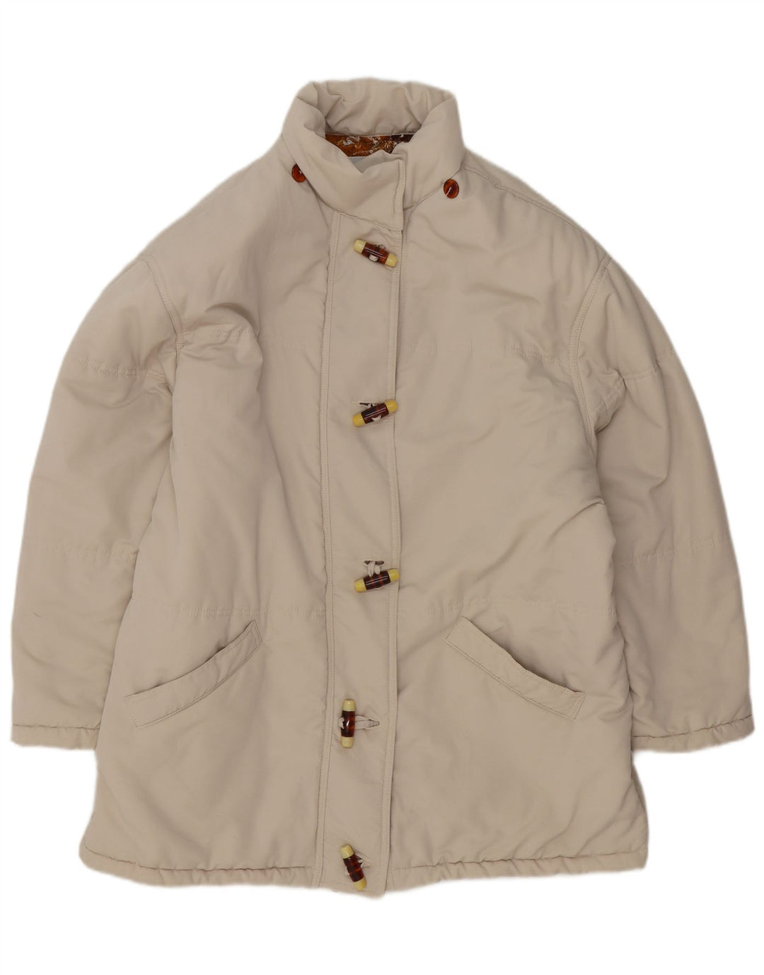 Cappotto giacca a vento oversize da donna Aurelio Zepino UK 14 medio bianco sporco
