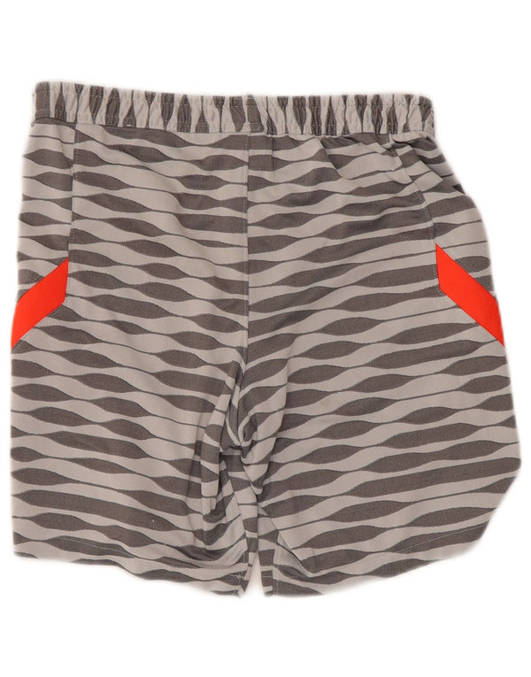 Pantaloncini sportivi Nike Dri Fit Slim Fit da uomo piccoli in poliestere geometrico grigio