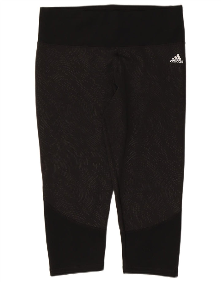 Leggings ADIDAS Climalite Capri da donna UK 16/18 Large Nero Poliestere