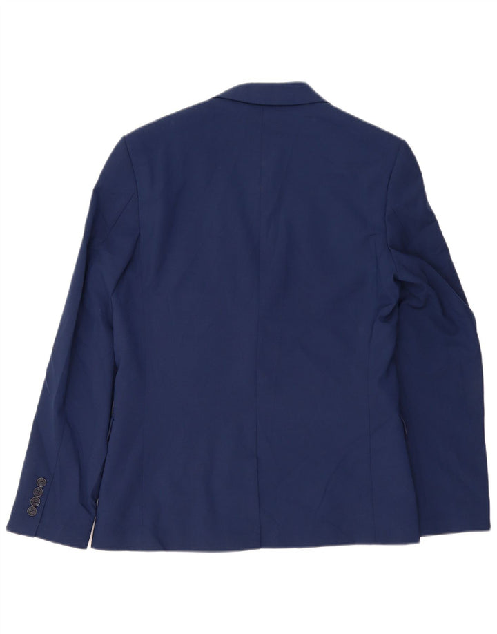 Giacca blazer a 2 bottoni da uomo Marks & Spencer UK 38 lana blu medio