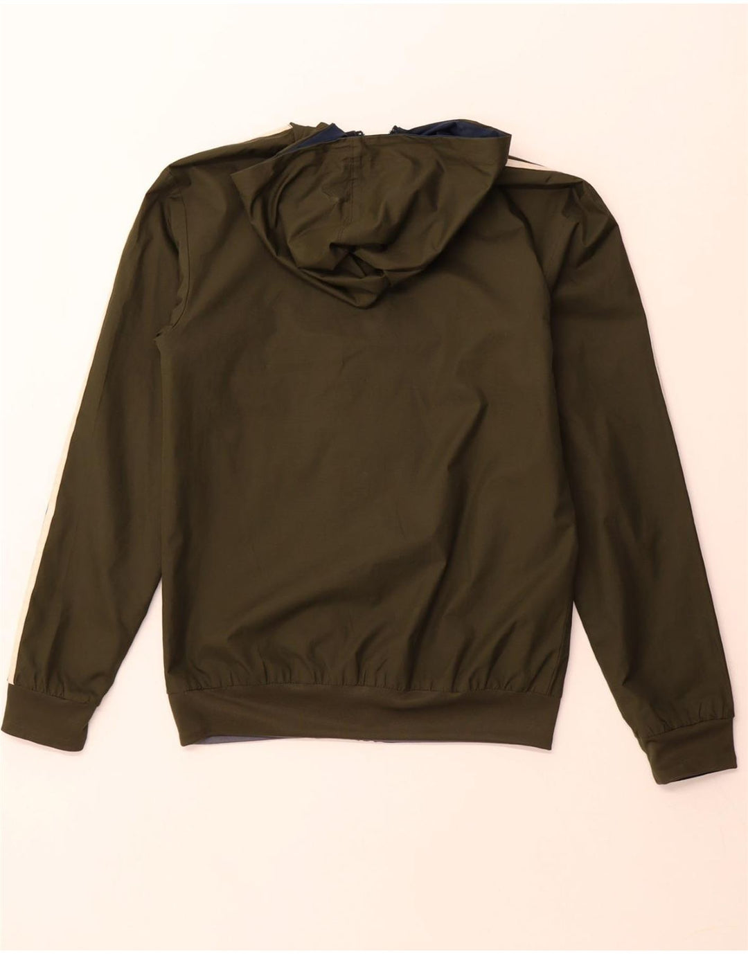 Giacca sportiva reversibile da uomo ADIDAS con cappuccio XS poliestere kaki